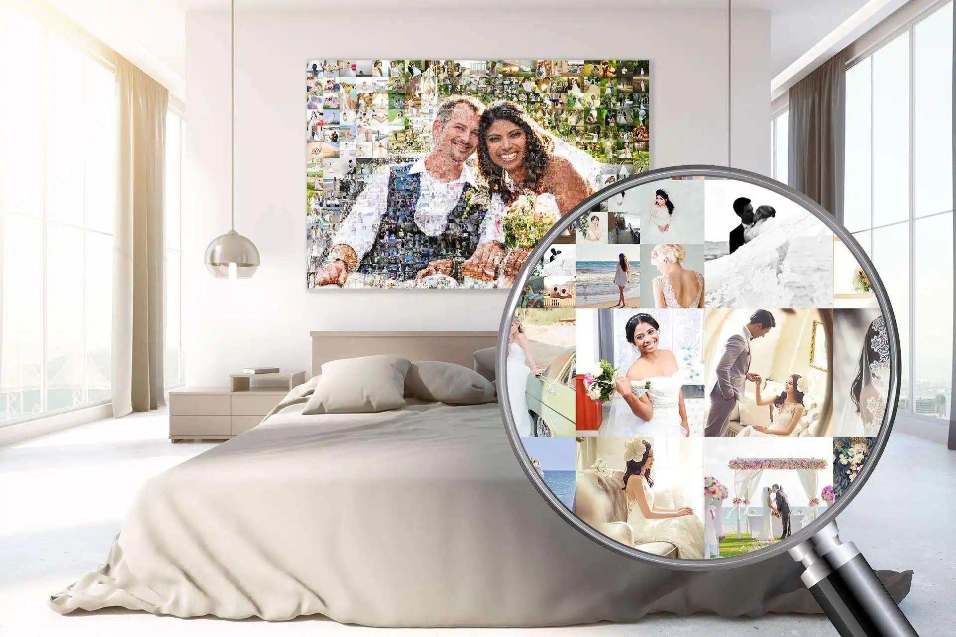 AI photo collage maker in action